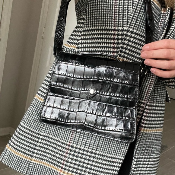 Mini Eloise Croc Embossed Leather Purse - Picture 5 of 7